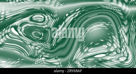 Sfondo con trama ondulata verde e macchie bianche Foto Stock