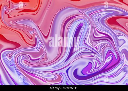 viaggio coinvolgente attraverso la tela del calore e del design grafico in un vortice astratto e moderno forme di sfondo marmorizzato curve linee vortex elementi psico Foto Stock