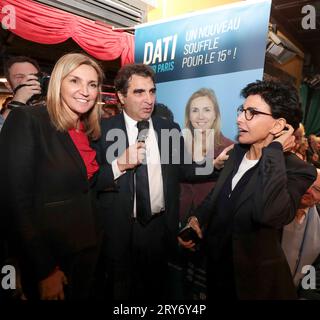 RIUNIONE DELLE ELEZIONI COMUNALI AGNES EVREN, RACHIDA DATI, CHRISTIAN JACOB Foto Stock