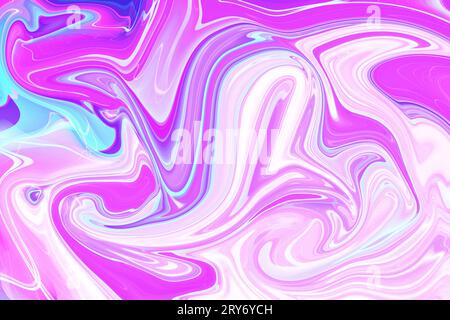 colori vivaci e vivaci in una texture di sfondo liquido vivace e astratto al neon colorato Foto Stock