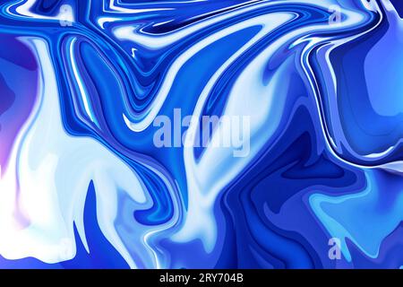dove la creatività fluisce creatività astratta con sfondo con bordo di pagina in marmo blu Foto Stock