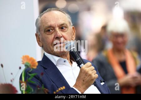 Jan Eliasson durante Bokmässan, fiera del libro, a Svenska Mässan, Gothenburg, Svezia, di giovedì. Foto Stock