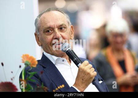 Jan Eliasson durante Bokmässan, fiera del libro, a Svenska Mässan, Gothenburg, Svezia, di giovedì. Foto Stock