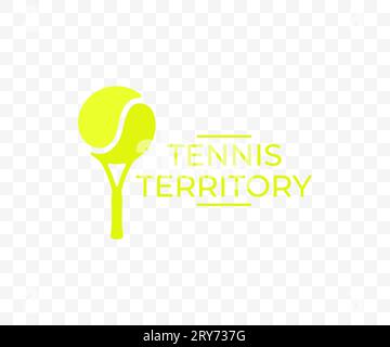 Tennis, racchetta e palla sotto forma di albero, grafica. Sport, campo da tennis, natura, piante, tempo libero e tempo libero, progettazione vettoriale Illustrazione Vettoriale