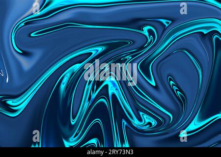 l'arte dei colori e del movimento in vetro emettitore di luce astratta con neon olografico iridescente e onda gradiente vibrante Foto Stock