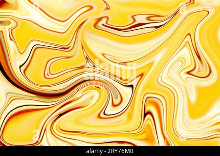 vivace interazione di colori e movimento fluido texture di sfondo liquido arte astratta della carta da parati, grafica digitale con illustrazione organica fluida, Foto Stock