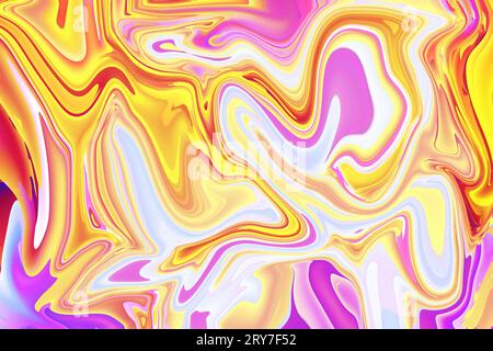 bellezza dinamica di colori vorticosi e design accattivante con motivi in marmo astratti su sfondo di vernice Foto Stock