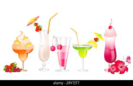 Cocktail con frutta Foto Stock