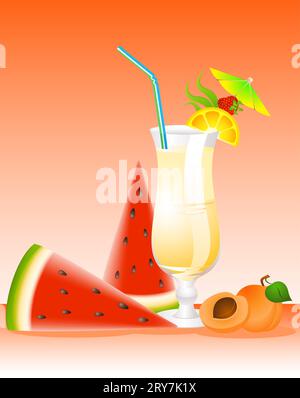 Cocktail con frutta Foto Stock