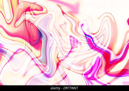 astratto trendy neon colorato psichedelico fluorescente striato onde di colore con texture neon sfondo Foto Stock