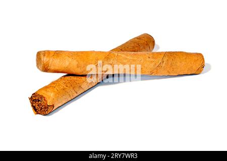 Sigari cubani arrotolati a mano Foto Stock