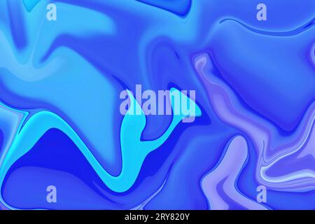 la bellezza vibrante di colori accattivanti e texture vorticose in blu e bianco astratti turbolenta lo sfondo Foto Stock
