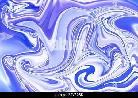 vibrante bellezza di colori vorticosi e texture marmorizzate in viola e blu magica texture astratta immagine di sfondo sfondo artistico in marmo dipinto Foto Stock