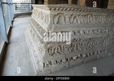 Stupa buddista nel sito patrimonio mondiale di Jaulian in Pakistan Foto Stock