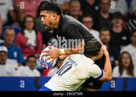 Decines Charpieu, Francia. 29 settembre 2023. Ardie SAVEA della nuova Zelanda durante la Coppa del mondo 2023, Pool A rugby union match tra nuova Zelanda e Italia il 29 settembre 2023 al Groupama Stadium di Decines-Charpieu vicino a Lione, Francia - foto Matthieu Mirville/DPPI Credit: DPPI Media/Alamy Live News Foto Stock