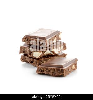 Primo piano particolare di cioccolato con parti almods Foto Stock