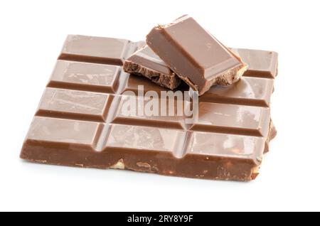 Primo piano particolare di cioccolato con parti almods Foto Stock