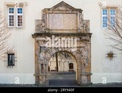 Castello di Bergzabern, Bad Bergzabern, strada del vino tedesca, anche strada del vino meridionale, Palatinato meridionale, Palatinato, Renania-Palatinato, Germania Foto Stock