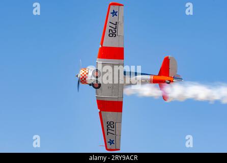 Happy hour TEXANO T-6G IN NORD AMERICA allo SHG Air Show Foto Stock