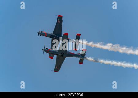 Orlik Aerobatic Team al NATO Days 2023 a Ostrava, Repubblica Ceca Foto Stock