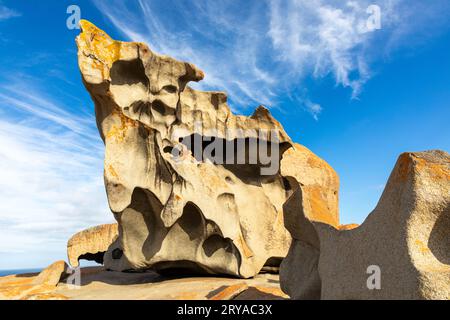 Iconiche Remarkable Rocks su Kangaroo Island, Australia Meridionale Foto Stock
