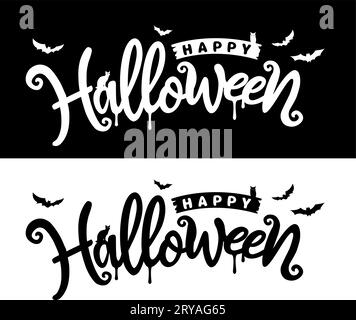 Illustrazione vettoriale del logo Happy Halloween Illustrazione Vettoriale