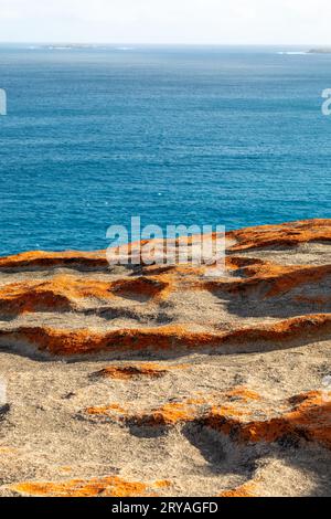 Iconiche rocce notevoli su Kangaroo Island, Australia meridionale - colori e forme del paesaggio. Foto Stock