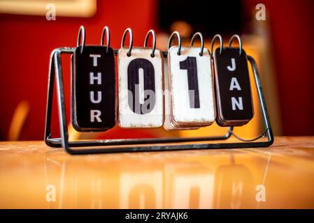 Calendario da tavolo Foto Stock