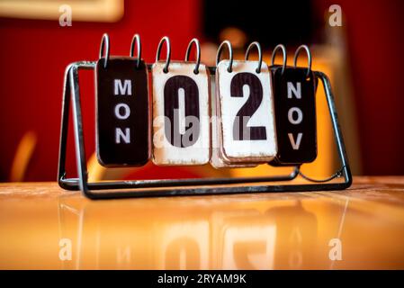 Calendario da tavolo Foto Stock