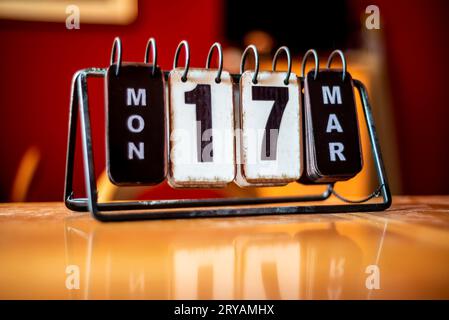 Calendario da tavolo Foto Stock