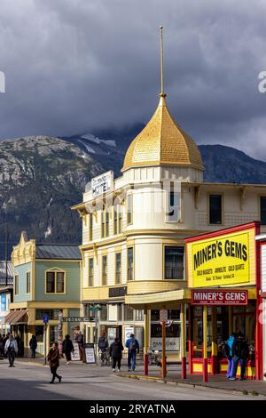 Storico Golden North Hotel a Broadway, Skagway, Alaska, USA Foto Stock