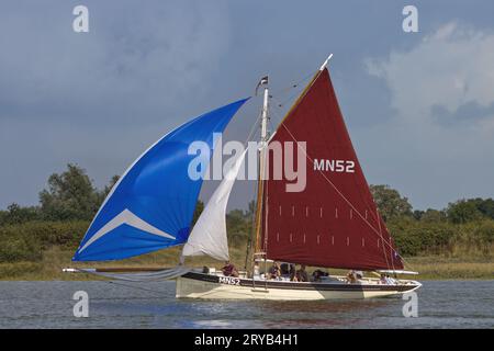 The Oyster Smack Skylark, MN52, Maldon Regatta, 2023 Foto Stock