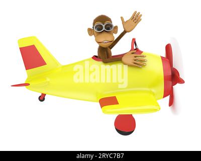 Scimmia in aereo Foto Stock