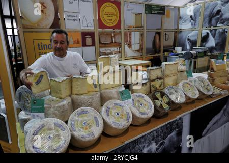 Italia, formaggio crudo piemontese Foto Stock