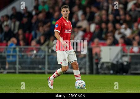 Eindhoven, Paesi Bassi. 30 settembre 2023. EINDHOVEN, PAESI BASSI - SETTEMBRE 30: Olivier Boscagli del PSV durante il match olandese tra PSV e FC Volendam al Philips Stadion il 30 settembre 2023 a Eindhoven, Paesi Bassi. (Foto di Joris Verwijst/Orange Pictures) credito: Orange Pics BV/Alamy Live News Foto Stock