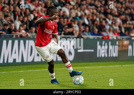 Eindhoven, Paesi Bassi. 30 settembre 2023. EINDHOVEN, PAESI BASSI - SETTEMBRE 30: Johan Bakayoko del PSV durante l'Eredivisie match olandese tra PSV e FC Volendam al Philips Stadion il 30 settembre 2023 a Eindhoven, Paesi Bassi. (Foto di Joris Verwijst/Orange Pictures) credito: Orange Pics BV/Alamy Live News Foto Stock