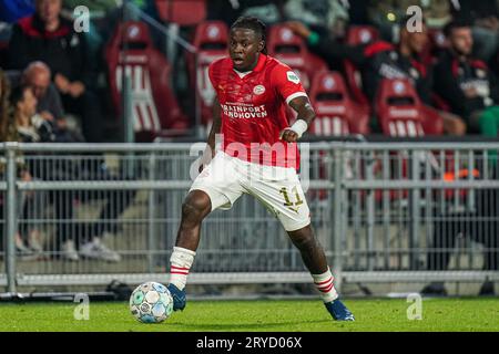 Eindhoven, Paesi Bassi. 30 settembre 2023. EINDHOVEN, PAESI BASSI - SETTEMBRE 30: Johan Bakayoko del PSV durante l'Eredivisie match olandese tra PSV e FC Volendam al Philips Stadion il 30 settembre 2023 a Eindhoven, Paesi Bassi. (Foto di Joris Verwijst/Orange Pictures) credito: Orange Pics BV/Alamy Live News Foto Stock