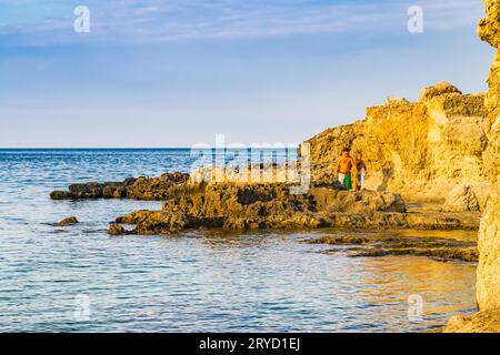 Costa rocciosa della Puglia Foto Stock