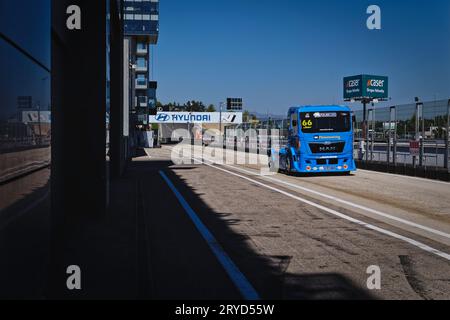 Circuito del Jarama, Madrid, Spagna. 30 settembre 2023. Campionato spagnolo di camion 1° giorno di gara. Crediti: EnriquePSans/Alamy Live News Foto Stock