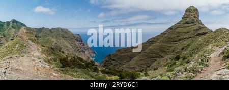 Escursione sulle montagne dell'Anaga vicino a Taborno sull'isola di Tenerife Foto Stock