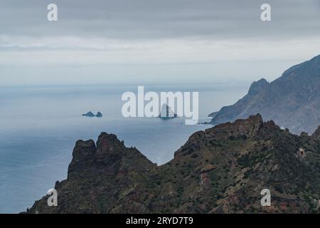 Escursione sulle montagne dell'Anaga vicino a Taborno sull'isola di Tenerife Foto Stock