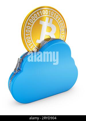 Cloud e bitcoin Foto Stock