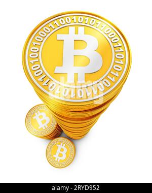 Pile di bitcoin Foto Stock