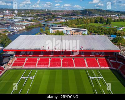 Nottingham, Regno Unito. 09.21.2023 Nottingham Forest Football Club, il City Ground. Immagine aerea. 21 settembre 2023. Foto Stock