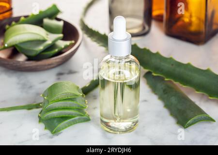 Olio essenziale di aloe vera Foto Stock