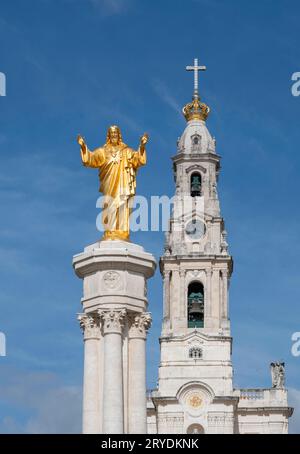 Sacrado cuore di Giesto e la Basilica di nostra Signora del Rosario a Fatima, Portogallo Foto Stock