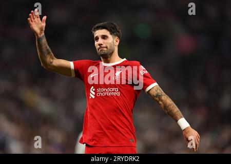 Tottenham Hotspur Stadium, Londra, Regno Unito. 30 settembre 2023. Premier League Football, Tottenham Hotspur contro Liverpool; Dominik Szoboszlai del Liverpool credito: Action Plus Sports/Alamy Live News Foto Stock