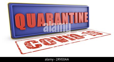 Quarantena timbro Foto Stock