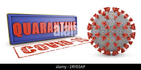 Quarantena timbro Foto Stock