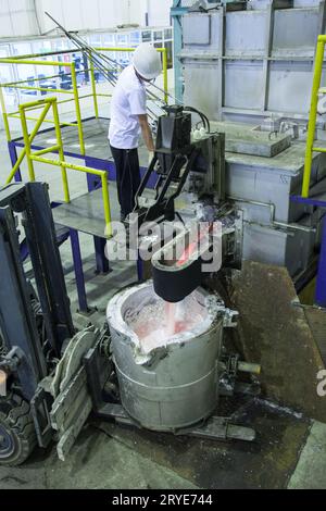 Fabbrica per la fusione di metalli Foto Stock